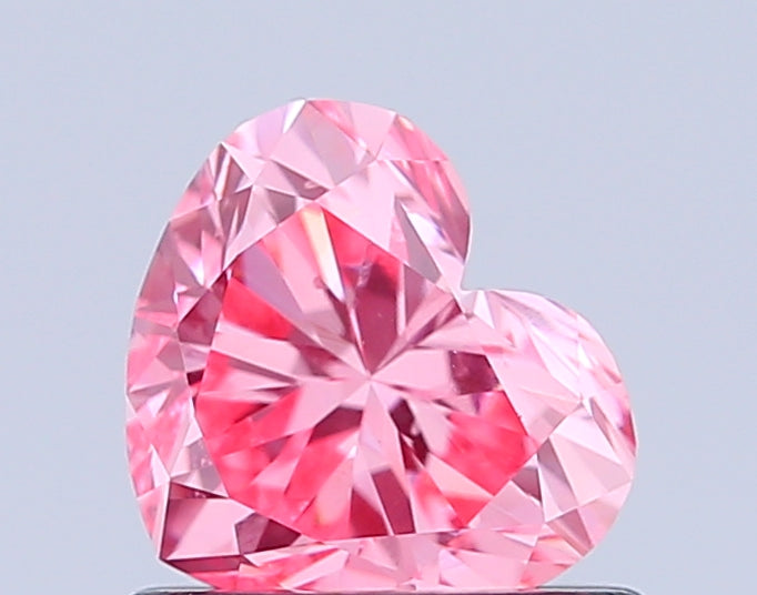 heart 0.79 carat fancy vivid pink vs1  good vg strong