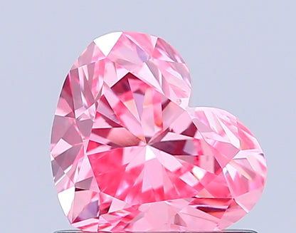 HEART 0.86 CARAT FANCY VIVID PINK VVS2  VG VG STRONG