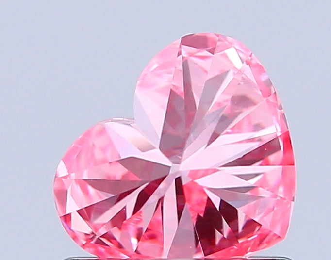 heart 0.85 carat fancy vivid pink vs1  vg vg strong
