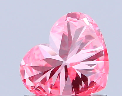 HEART 0.85 CARAT FANCY VIVID PINK VS1  VG VG STRONG
