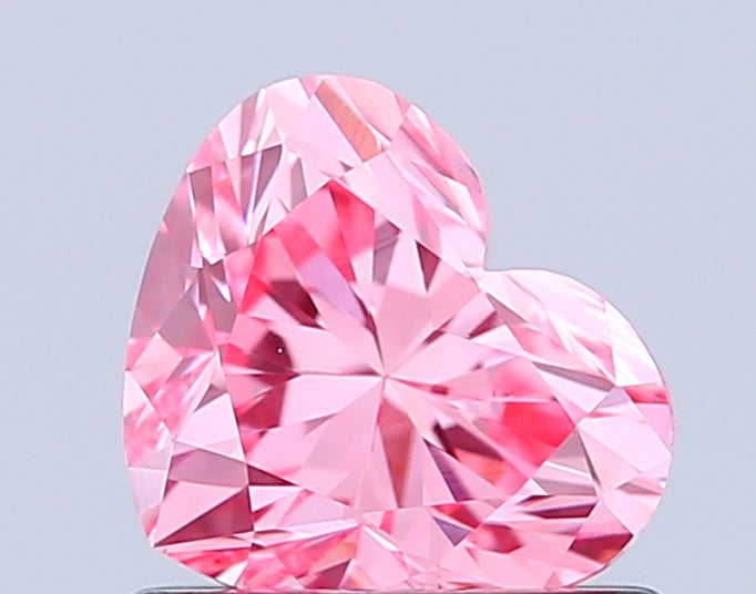 heart 0.85 carat fancy vivid pink vs1  vg vg strong