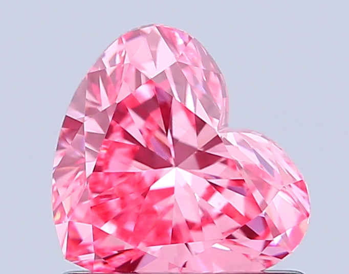heart 0.82 carat fancy vivid pink vvs2  vg vg strong