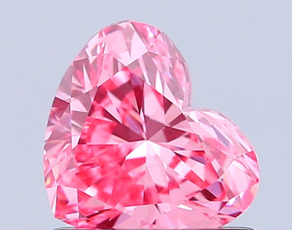 HEART 0.82 CARAT FANCY VIVID PINK VVS2  VG VG STRONG