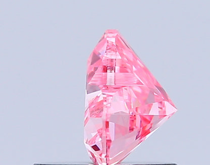 HEART 0.78 CARAT FANCY VIVID PINK VVS2  VG VG STRONG