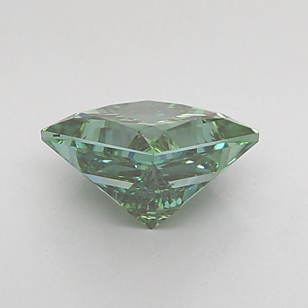 princess 0.98 carat fancy vivid green vvs2  ex ex very slight