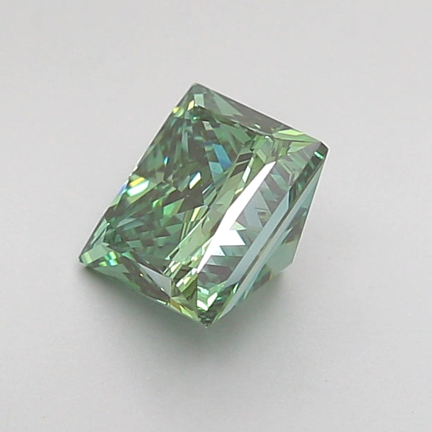 princess 0.98 carat fancy vivid green vvs2  ex ex very slight