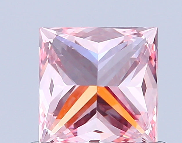 princess 0.75 carat fancy vivid pink vvs2  vg ex strong