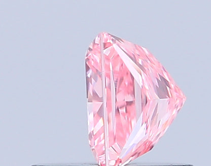 PRINCESS 0.75 CARAT FANCY VIVID PINK VVS2  VG EX STRONG
