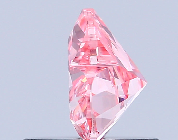 heart 0.71 carat fancy vivid pink vs1  vg ex strong