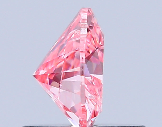 heart 0.71 carat fancy vivid pink vs1  vg ex strong