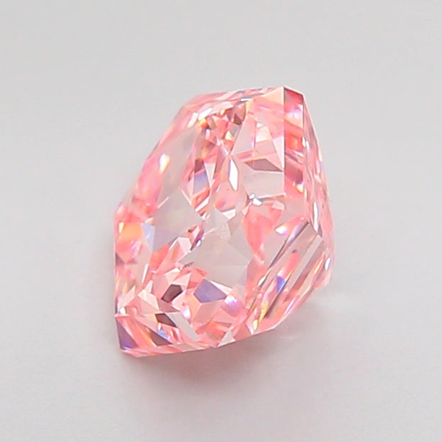 hexagonal 1.54 carat fancy intense pink vvs2  vg vg strong
