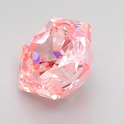 HEXAGONAL 2 CARAT FANCY VIVID PINK VVS2  VG VG STRONG