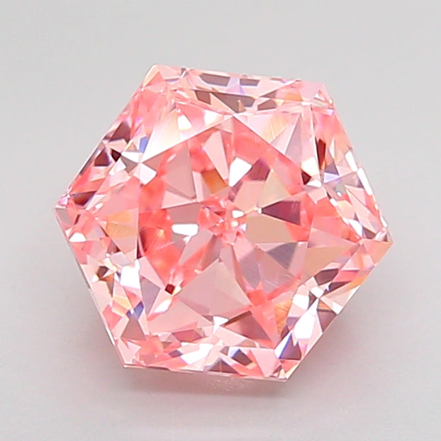 hexagonal 2 carat fancy vivid pink vvs2  vg vg strong