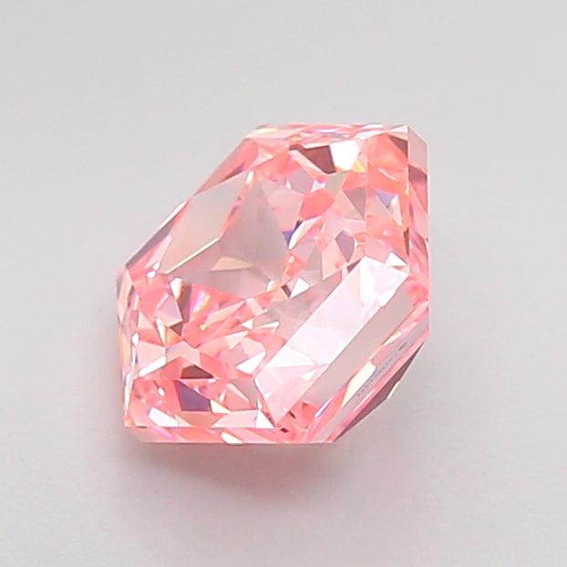 hexagonal 1.59 carat fancy vivid pink vvs2  vg ex strong
