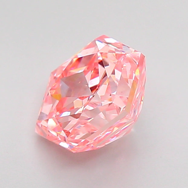 hexagonal 1.6 carat fancy vivid pink vs1  vg vg strong