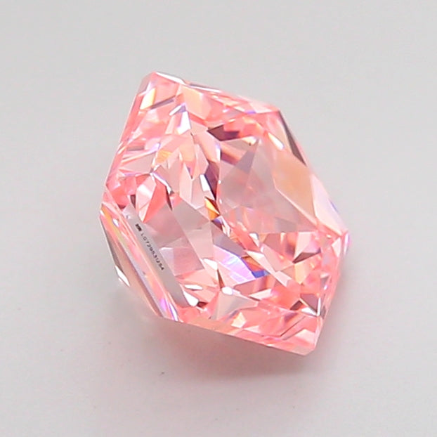 hexagonal 1.6 carat fancy vivid pink vs1  vg vg strong