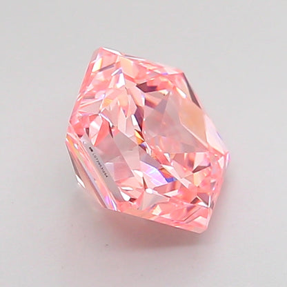 HEXAGONAL 1.6 CARAT FANCY VIVID PINK VS1  VG VG STRONG