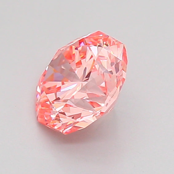 octagonal 0.95 carat fancy vivid pink vvs2  ex ex slight