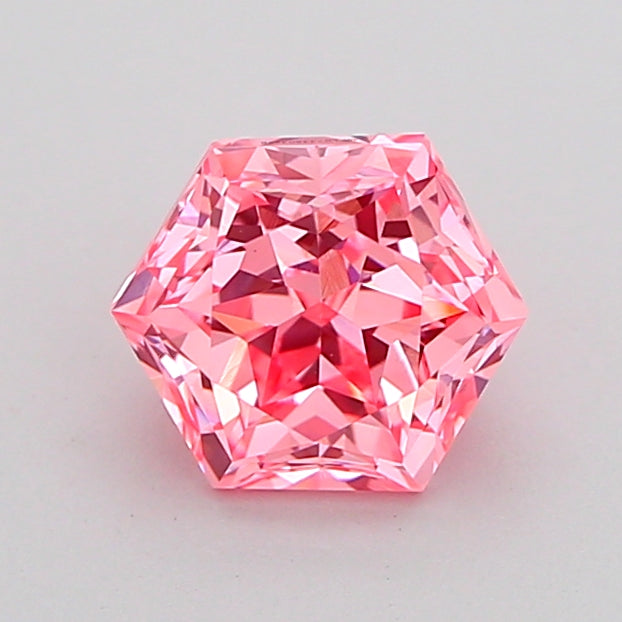 hexagonal 0.99 carat fancy vivid pink vvs2  vg vg strong