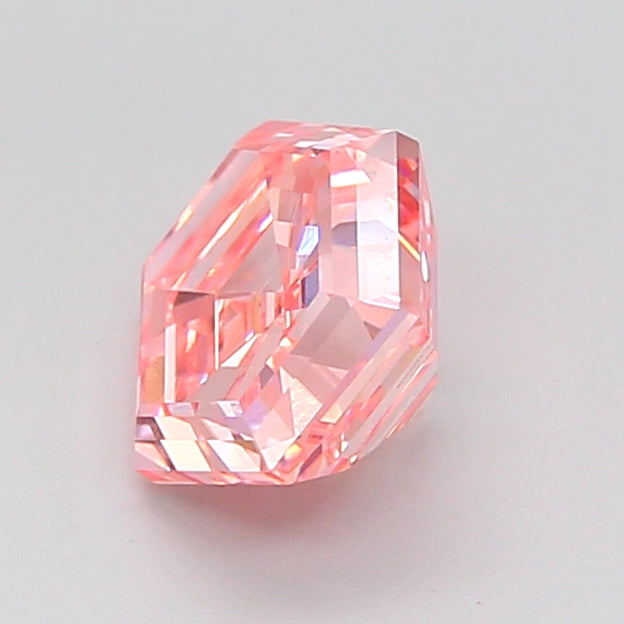 hexagonal 1.43 carat fancy vivid pink vs1  vg vg slight