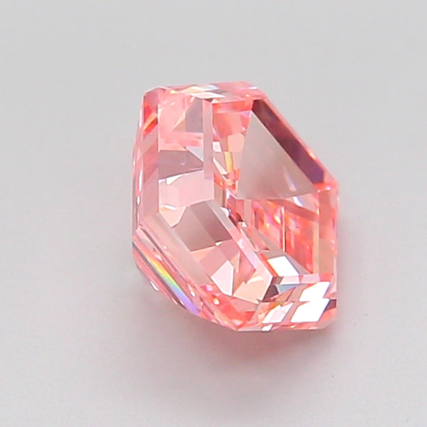 hexagonal 1.43 carat fancy vivid pink vs1  vg vg slight