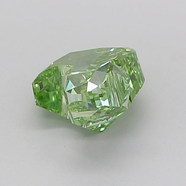 freeform faceted 1.17 carat fancy vivid green vs1  vg vg very slight
