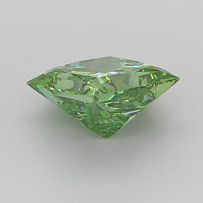 PRINCESS 1.02 CARAT FANCY VIVID GREEN VS2  EX VG VERY SLIGHT