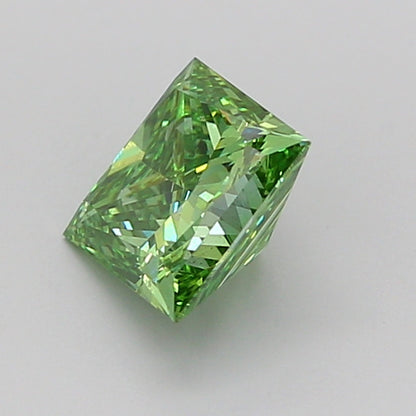 PRINCESS 1.02 CARAT FANCY VIVID GREEN VS2  EX VG VERY SLIGHT