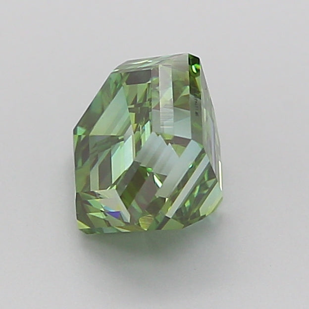 hexagonal 1.51 carat fancy vivid green vs1  vg vg very slight