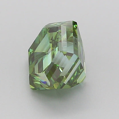 HEXAGONAL 1.51 CARAT FANCY VIVID GREEN VS1  VG VG VERY SLIGHT