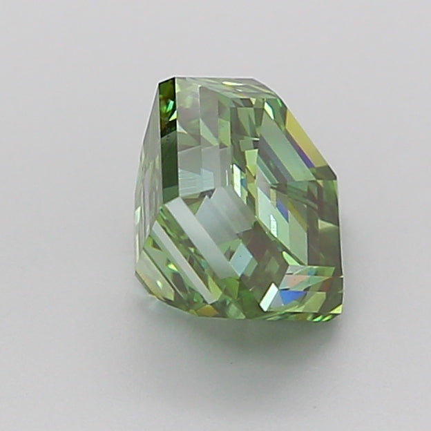 hexagonal 1.51 carat fancy vivid green vs1  vg vg very slight