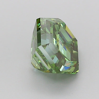 HEXAGONAL 1.51 CARAT FANCY VIVID GREEN VS1  VG VG VERY SLIGHT