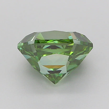 HEXAGONAL 1.5 CARAT FANCY VIVID GREEN VS1  VG VG VERY SLIGHT
