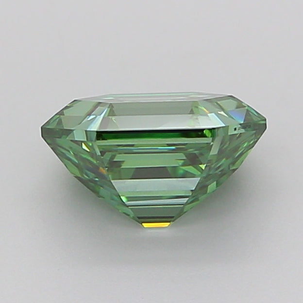 hexagonal 1.51 carat fancy vivid green vvs2  ex vg very slight