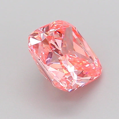 CUSHION 1.02 CARAT FANCY VIVID PINK VVS2  VG VG STRONG