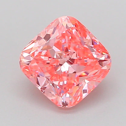 CUSHION 1.02 CARAT FANCY VIVID PINK VVS2  VG VG STRONG