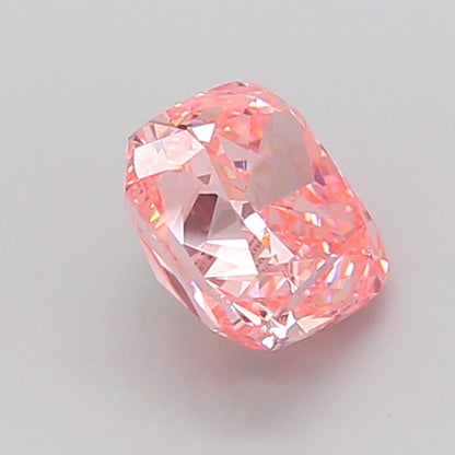 CUSHION 1.02 CARAT FANCY VIVID PINK VS1  EX EX STRONG