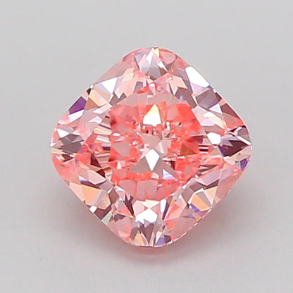 CUSHION 1.02 CARAT FANCY VIVID PINK VS1  EX EX STRONG