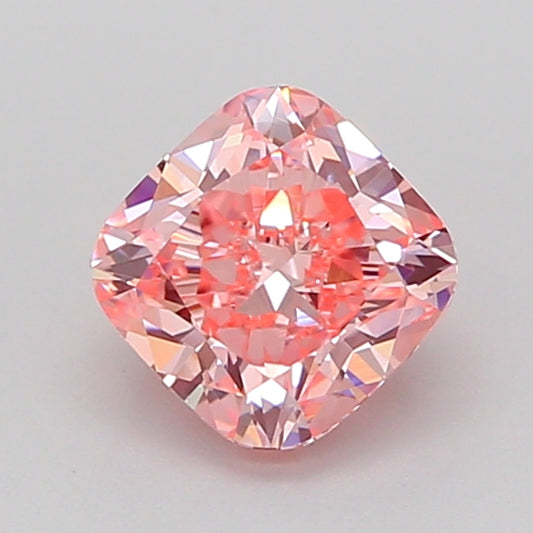 CUSHION 1.02 CARAT FANCY VIVID PINK VS1  EX EX STRONG