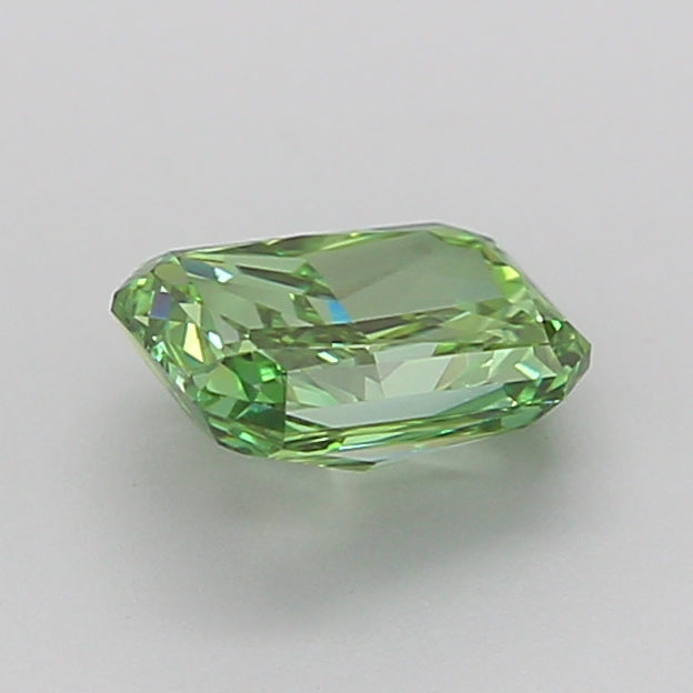 radiant 0.95 carat fancy vivid green vs1  vg vg very slight