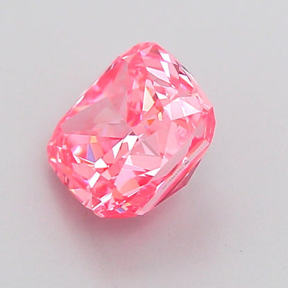 CUSHION 1.41 CARAT FANCY VIVID PINK VS1  VG VG STRONG