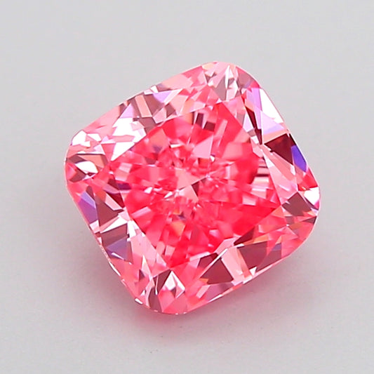 CUSHION 1.41 CARAT FANCY VIVID PINK VS1  VG VG STRONG