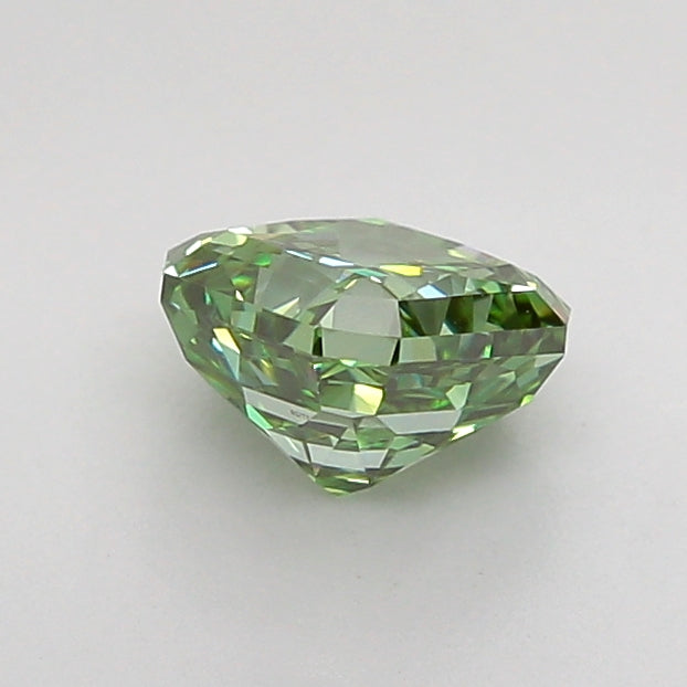 radiant 1 carat fancy vivid green vs1  vg vg slight