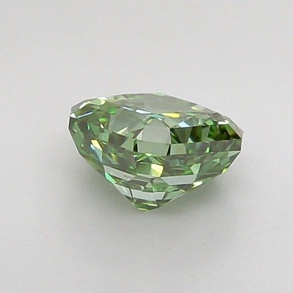 RADIANT 1 CARAT FANCY VIVID GREEN VS1  VG VG SLIGHT