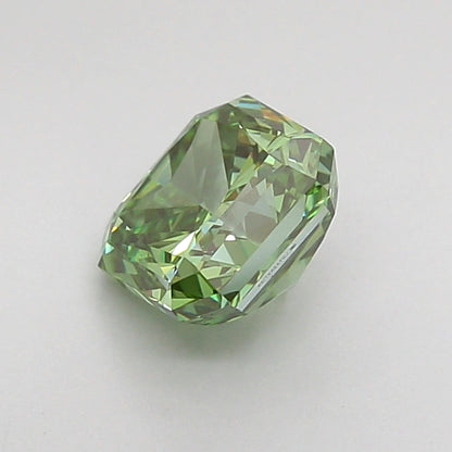 RADIANT 1 CARAT FANCY VIVID GREEN VS1  VG VG SLIGHT