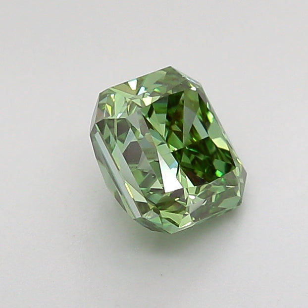 radiant 1 carat fancy vivid green vs1  vg vg slight