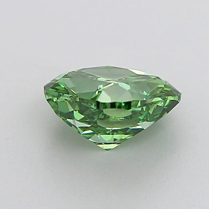 CUSHION 1.01 CARAT FANCY VIVID GREEN VS1  VG VG NONE