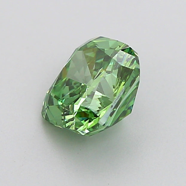 cushion 1.01 carat fancy vivid green vs1  vg vg none