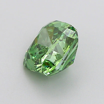 CUSHION 1.01 CARAT FANCY VIVID GREEN VS1  VG VG NONE