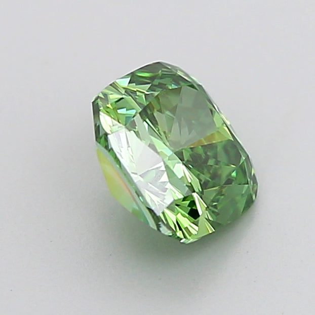 cushion 1.01 carat fancy vivid green vs1  vg vg none